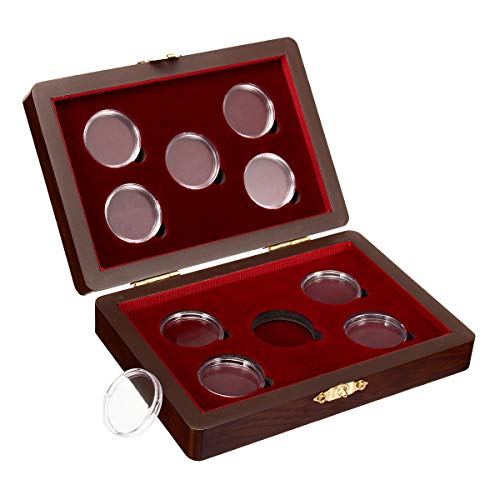 Preisvergleich Produktbild DyNamic Münzholz Anpassbare Display-Box Holzspeicher Für 10 Münzen Ngc Pcgs
