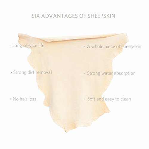 Natural Chamois Cloth For Car Drying Leather Drying Towel Natural Shammy Towel Real Leather Washing Cloth Cleaning Towel Car Wipes - 35'' X 23.6'' Chamois Car Wash Cloth Accessory #TOP5