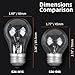 CYLYT 4-Pack Oven Light Bulbs 40 Watts Appliance Bulb, E26 A15 120V High Heat Bulbs for Stove Hood, Refrigerator, Microwave, Lava lamp, Warm White 2700K, Dimmable