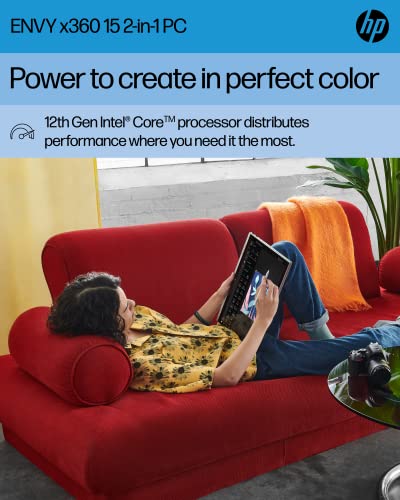 Image of HP Envy x360 Convertible 15-inch Laptop, Intel Core i7-1260P Processor, Intel Iris Xe Graphics, 16 GB RAM, 1 TB SSD, Windows 11 Home (15-es2026nr, Natural Silver Aluminum)