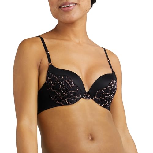 Image of Maidenform Women's Push-Up Bra, Love The Lift Lace Demi Push-Up Bras for Women, Smoothing, Underwire, Convertible Straps