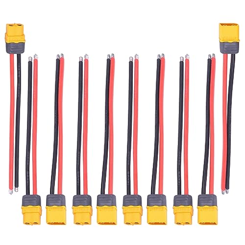 Onyehn 5 paia 150 mm 12AWG filo in silicone XT60H spina maschio e femmina connettore per RC Lipo batteria FPV Racing Drone, con guaina copertura alloggiamento