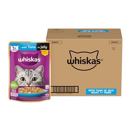 Whiskas Adult (1+ Years) Wet Cat Food, Tuna in Jelly, 80 g x 112, Hydrating Food Made With Real Fish, 100% Complete & Balanced Nutrition for Adult Cats (B09JGK3KVL) Amazon Price History, Amazon Price Tracker
