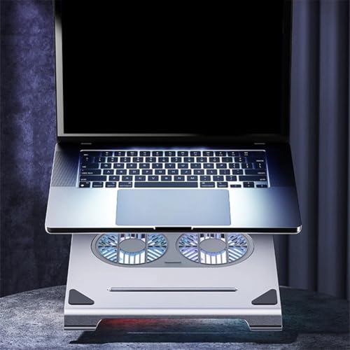 Base de refrigeración de aluminio gris espacial para portátil con USB 5