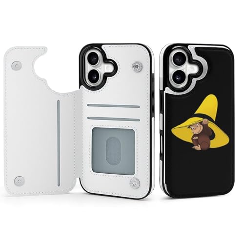 手帳型 おさるのジョージ (15) 対応 iPhone 17 ケース カード収納 スマホケース 財布型 携帯ケース 軽量 全面保護 スタンド機能 おしゃれ お祝いギフト