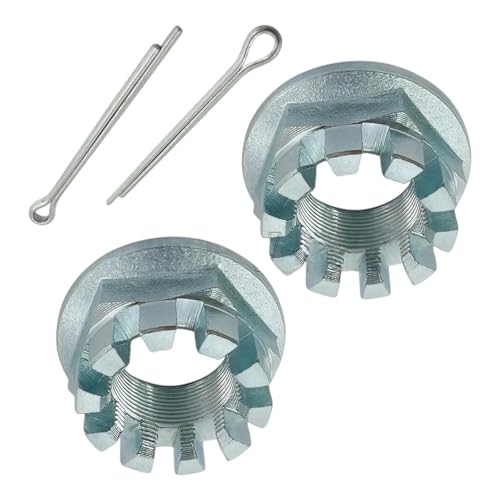 Image of 2Pcs 18mm Rear Axle Castle Nuts 90304-HM5-A80 Replacement for Honda TRX400EX 400 1999-2008, TRX300EX 93-08, Trx250ex 01-08