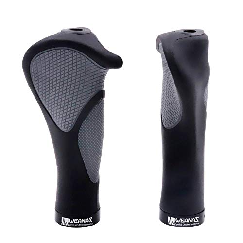 Weanas Bike Handlebar Grips, New Generation Ergonomics Comfort Design Mountain Bike Grips With G2 Screw Lock 1 Pair For Bicycle Mtb Bmx Cyling #TOP2