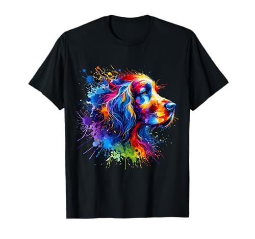 Splash art english setter camiseta