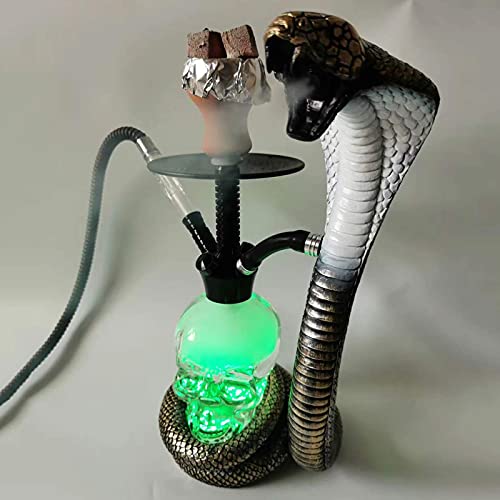 BGSFF Shisha-Set mit Lichtern, Shisha-Shisha-Komplettset Cobra-Form Shisha Einfach zu zerlegen und zu reinigen – Bild 3