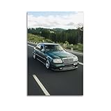 OKAHYS E-Klasse Sportwagen-Poster, W124 E500, Renn-Poster, 