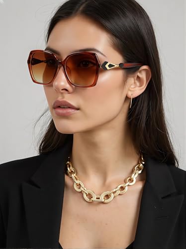 Sunglasses for Women Oversized Square Large Wide Trend Womens Sunglasses Driving Beach Sun Glasses