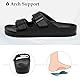 SAGUARO Herren Zehentrenner Hausschuhe Damen Sandalen Sommer Eva Pantoletten Flach Clogs Strand Slippers Schwarz 42