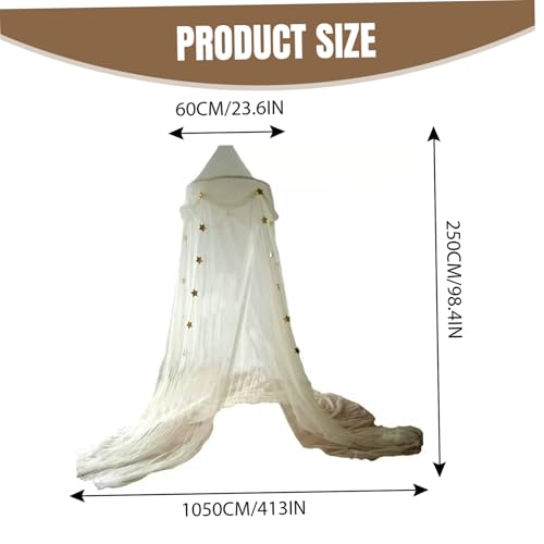 Ciel de lit pour lit Queen Size et lit double avec dôme pliable - 3