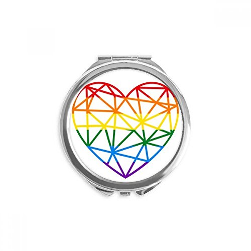 Espejo de bolsillo LGBT con forma de corazón para celebrar tu orgullo diario
