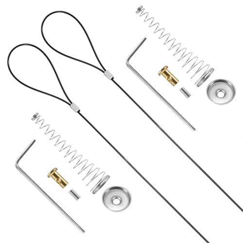 Gate Latch Pull 20 Sets Gate Latch Cable Pull String,Adjustable Spring Door Opener, 2-6 Inch for Metal and Wooden Fences in Gar for Metal Wooden Fence