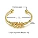 YOHAX Hip Hop Bracelet Fashion Open Stainless Steel Bracelet Simple Hip Hop Men's and Women's Bracelet (golden, geometry)