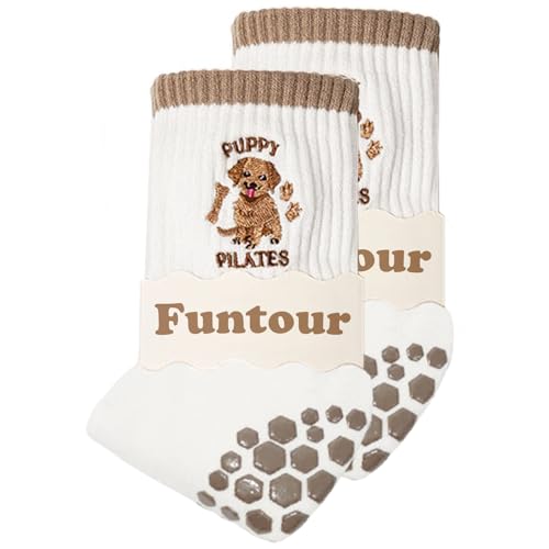 Image of Pilates Grip Yoga Socks For Women Barre Socks Cute Athletic Non Slip Sock | Soft cotton, breathable Non-slip grip sole Ruffle embroidery design For pilates barre yoga Cute women's gift