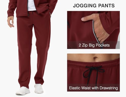 Image of TBMPOY Men's Tracksuits Sweatsuits for Men Sweat Track Suits 2 Piece Casual Athletic Jogging Outfits Full Zip Sets