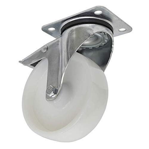 Roulette pivotante Sealey SCW4125SPL en acier robuste avec frein total