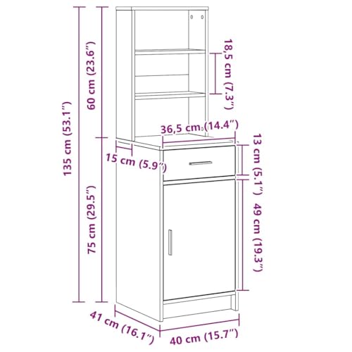 Mueble alto de roble Artisan para organizar tu salón o pasillo con elegancia 3