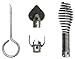 Drain Cleaning Tool Set, 2 in Cap, 4 Pc