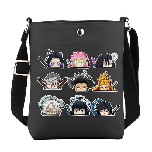 VAMSII Anime Themed Gift Anime Inspired Crossbody Bag Animes Merch (BLK-Night DD MB)