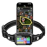 GPS Wireless Dog Fence System - Electric Training Collar with Free App for Dogs 15 Lbs+ (Black)