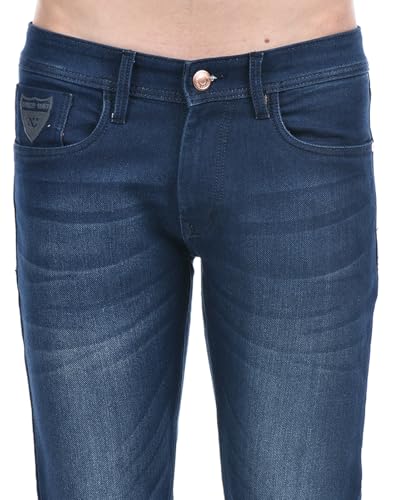 Image of Numero Uno Men's Dark Blue Skinny-Fit Sustainable Jeans