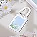 2 Pcs Aylic Photocard Holder with Metal Keyring 3 Inch ID Badge Holder Hard Badge Holders Bus Credit ID Bank Card Holders for Nurse Doctor Teacher
