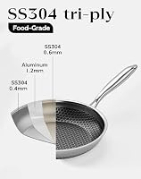XBM Frying Pan Nonstick with Lid 10 In, Honeycomb, PFAS-Free, All Cooktops — image 8