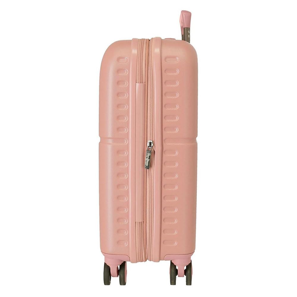 Pepe Jeans Laila Maleta de cabina Rosa 40x55x20 cms Rígida ABS Cierre TSA integrado 37L 2,74 kgs 4 Ruedas dobles Extensible Equipaje de Mano