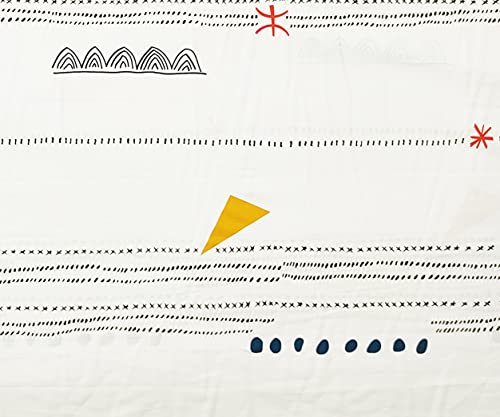 Image of Bedsheet | Bedsheets | Bed Sheet | Casual Bedsheet with 2 Pillow Covers - Leaf with Black spott Double
