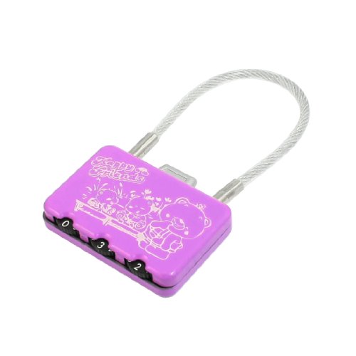 Image of Aexit Fuchsia Bear Padlocks & Hasps Print 3 Digit 0-9 Number Resettable Combination Combination Padlocks Lock Padlock