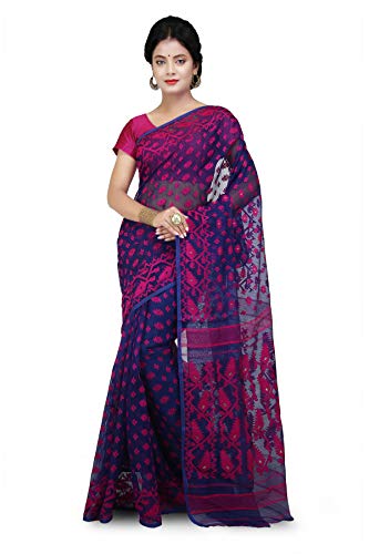 Image of WoodenTant Women's Cotton Silk Saree Without Blouse Piece