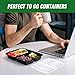50 Pack (100-Piece) 32 oz Meal Prep Containers Reusable with Lids 3-Compartment, To Go Take Out Plastic Food Storage Containers, Sturdy Leakproof Food Safe, Microwave Freezer Dishwasher Safe, Black