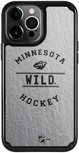 Skinit Cargo Phone Case Compatible with iPhone 13 Pro - Officially Licensed NHL Minnesota Wild Black Text Design