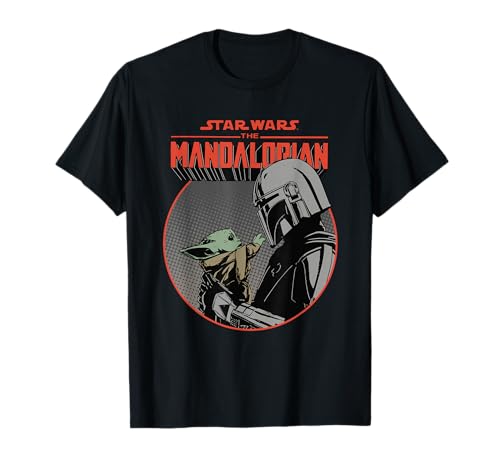 Star Wars The Mandalorian Mando and Grogu Retro Style T-Shirt