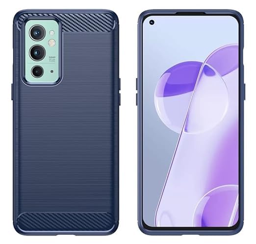 Image of Hybrid Carbon Fiber Back Case for OnePlus 9RT (Blue)