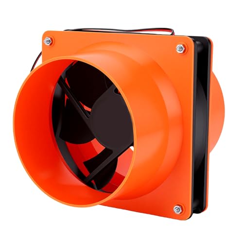 Extractor de Aire Solar de 4,7" Asixxsix Naranja para Cobertizo y Remolque 3