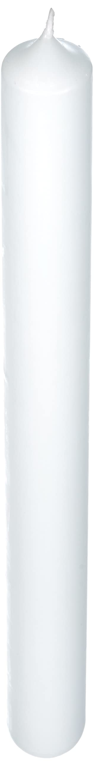 Rayher 31435000 Vela Larga Blanca Personalizable, Cirio para bautizos, comuniones y Bodas