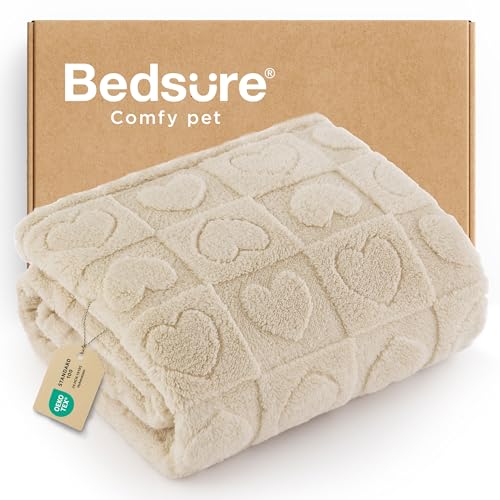 Bedsure Dog Blankets for Small Dogs Washable - Fluffy Fuzzy Cat Puppy Blanket with Premium 300GSM...