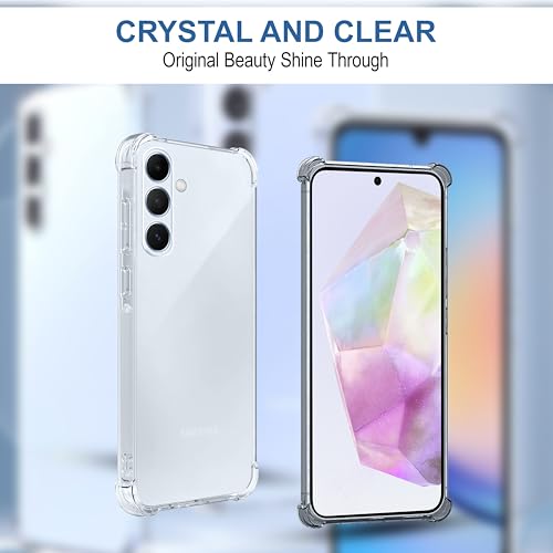 Image of CEDO Samsung Galaxy A35 (5G) Bumper Case | Soft Jel Flexible Thin Full Protection Shock Proof Clear TPU Back Case Cover for Samsung Galaxy A35 (5G) (Transparent)