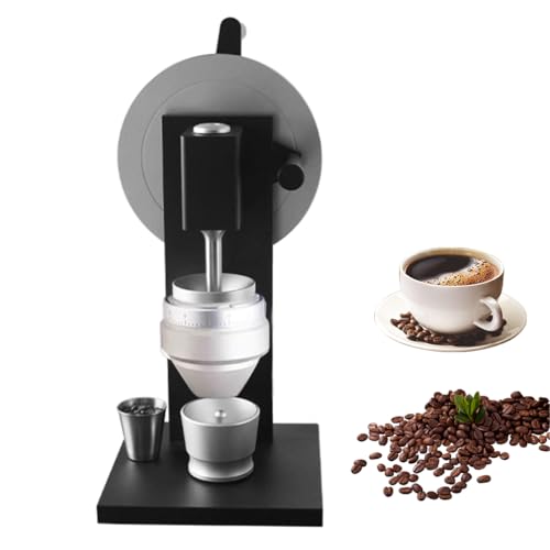Molinillo manual de granos de café con carcasa de aluminio fundido a presión y disco de molienda de 83 mm, grosor ajustable para un espresso perfecto cada vez