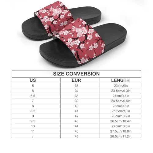 Japanese Style Cherry Flowers House Sandals Non-Slip Bathroom Slippers Beach Summer Shoes for Men Women2
