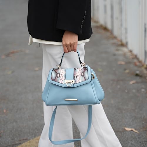 Bolso tipo Satchel y billetera de colección MKF, 2 piezas, con estampado de serpiente, para mujer, bandolera, bolso de mano vegano de cuero sintético por Mia K miniatura 3