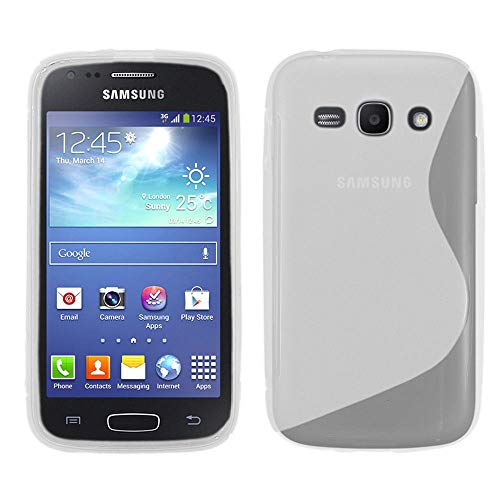 ebestStar - Coque Compatible avec Samsung Ace 3 Galaxy GT-S7270, S7272, S7275 Etui Housse Silicone Gel TPU Souple Motif S-Line, Transparent [Appareil: 121.2 x...
