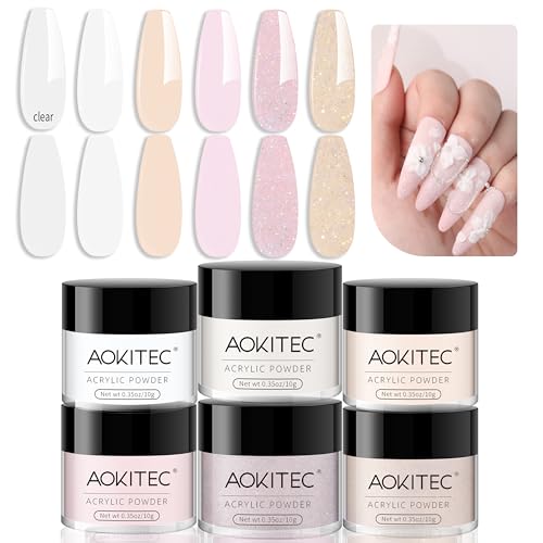 Aokitec Acrylic Powder Set - 6 Colours
