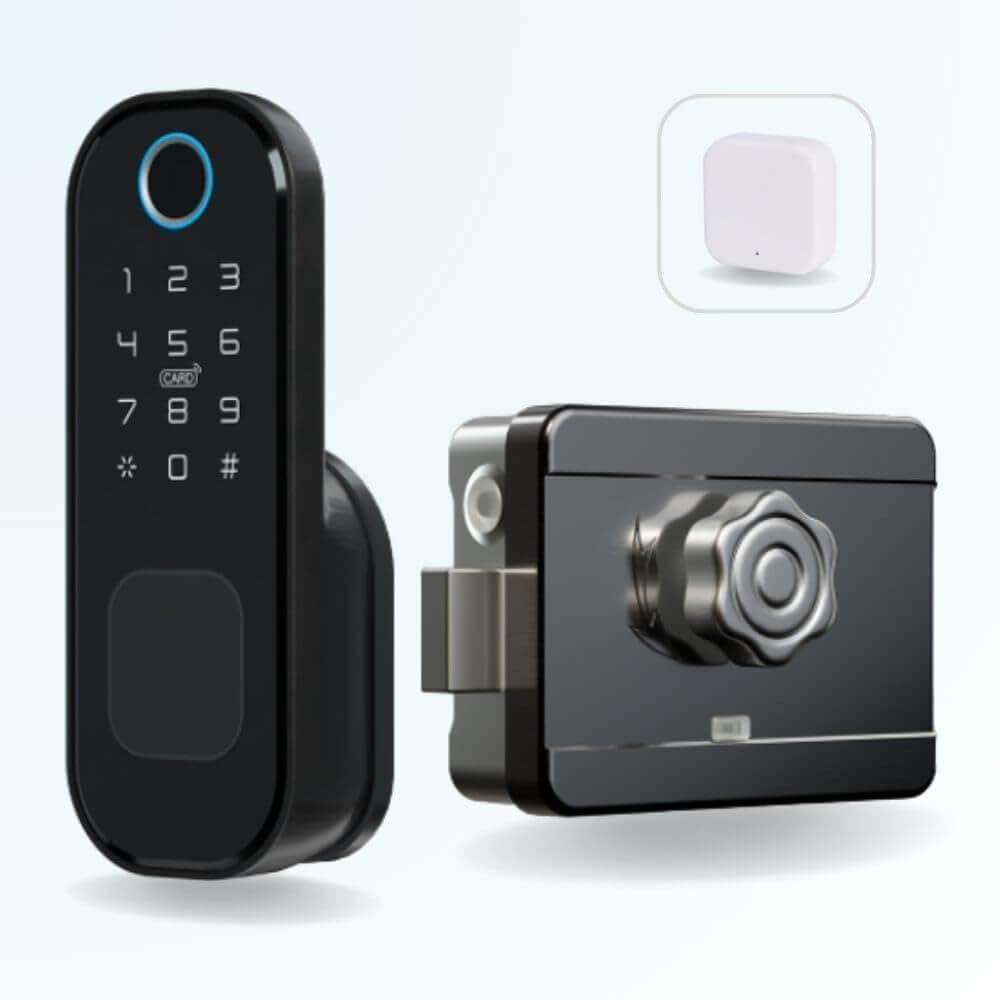LOCKY-3 Verrou connecté Biométrique, Code, Badge, App, Bluetooth, Passerelle WIFI incluse