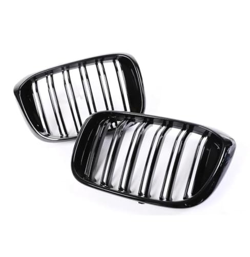 Rejilla delantera para X3 G01 y X4 G02 Pre-Facelift 2017-2022, calandra negro brillante
