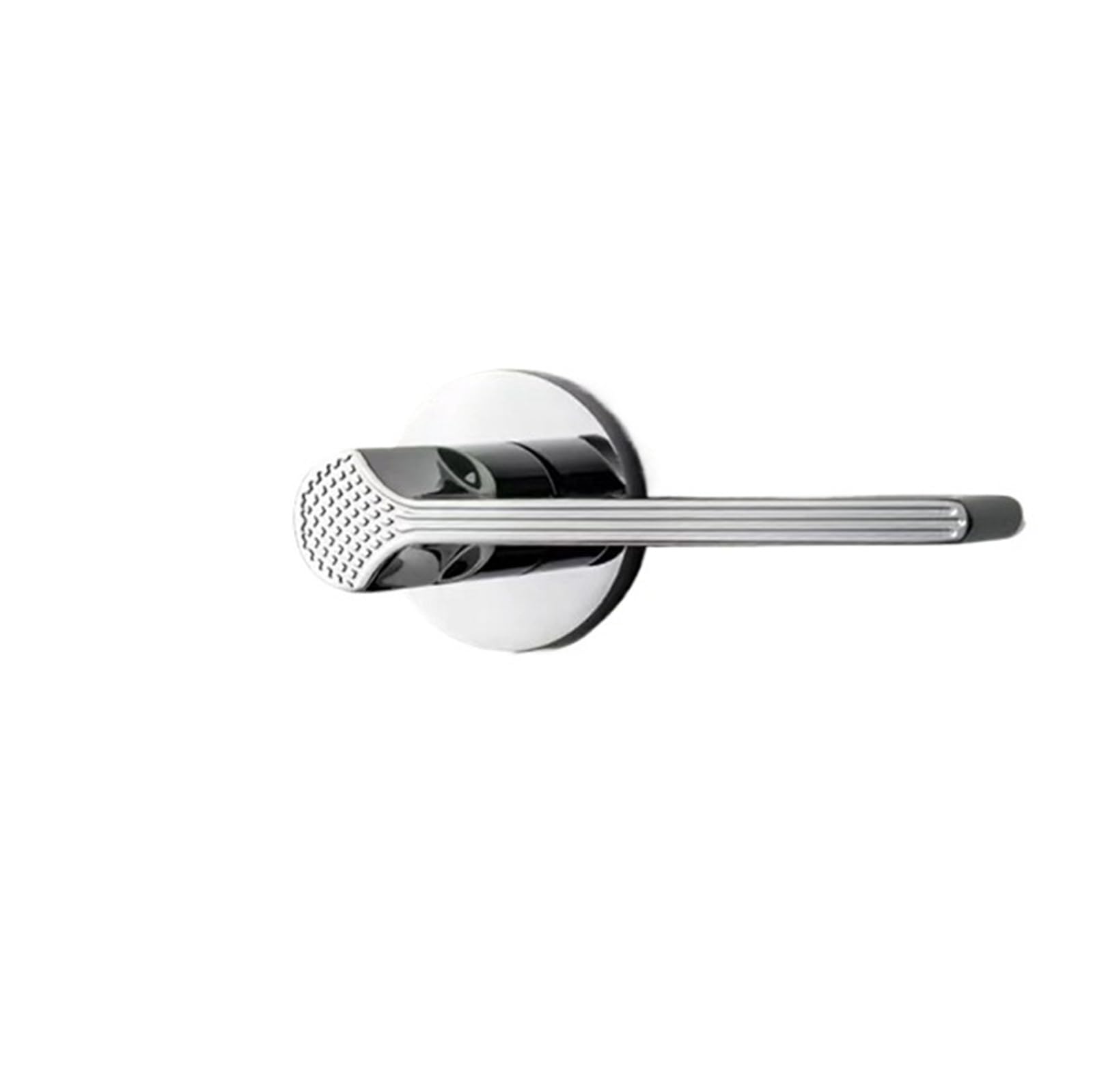 OPTEPYOE Bedroom Split Door Lock Wooden Handle(Bright Chrome)